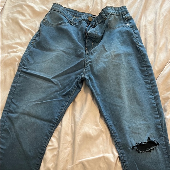 Blue Distressed Women’s Jeans - Picture 1 of 3